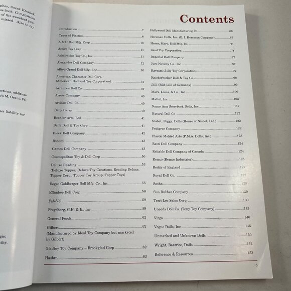 Baby Boomer Dolls Plastic Playthings of the 50's & 60's Reference Price Guide - Picture 11 of 16